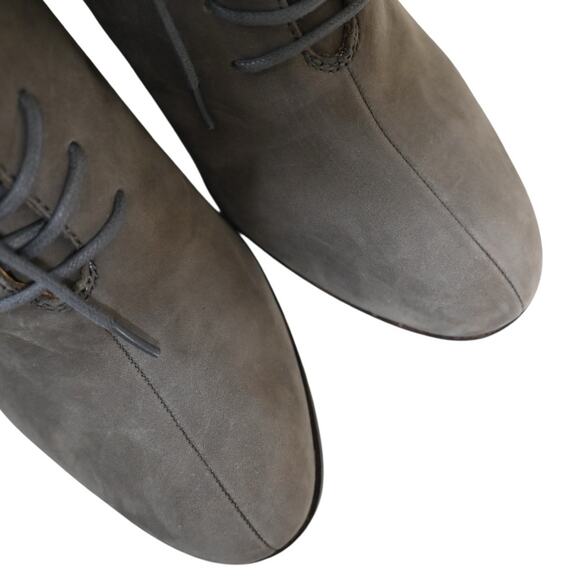 Lucky Brand Womens 8.5 Semihr Wedge Leather Suede Lace Up Booties - Picture 7 of 10